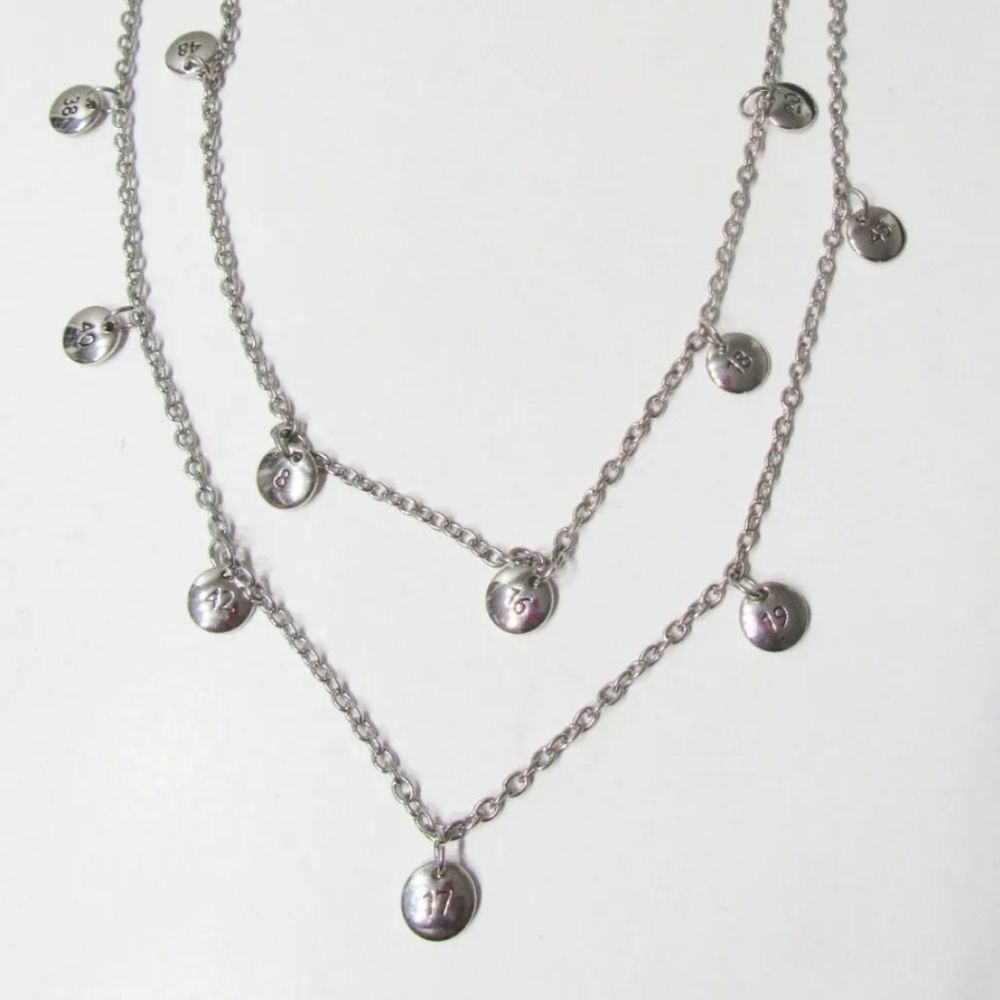 3/$30 🖤 Lia Sophia Jewelry Lucky Number Necklace in Silver NWOT